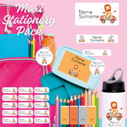 Animal Transport Maxi School Stationery Pack Coral Designs
