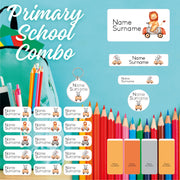 Animal Transport Primary School Label Combo