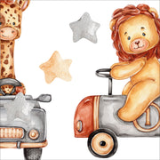Animals in Cars Wall Stickers