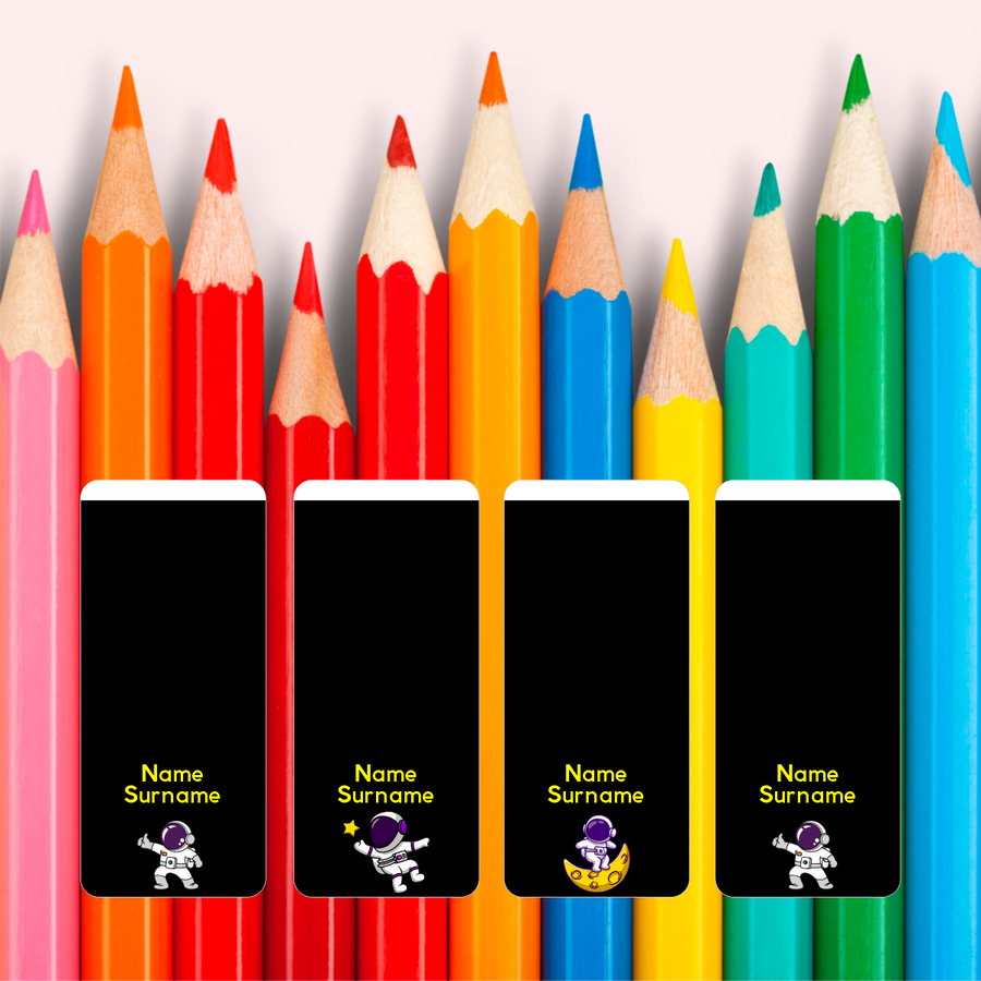 Astronaut Boys Wrap Around Pencil Labels