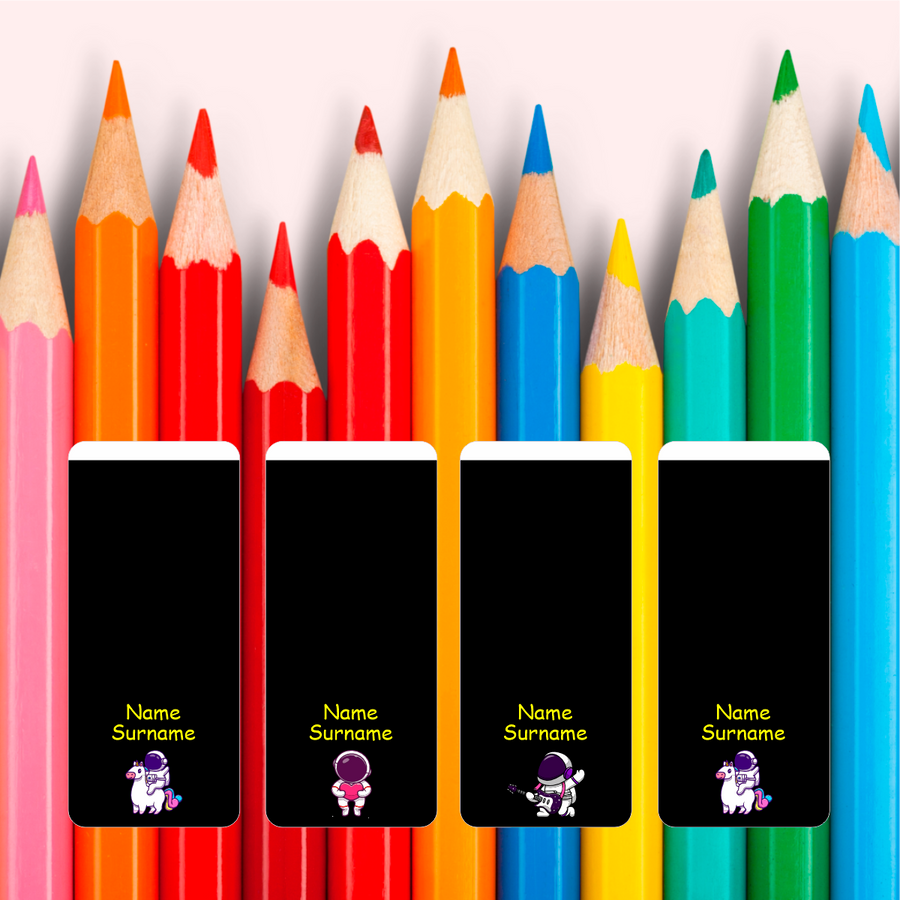 Astronaut Girls Wrap Around Pencil Labels