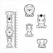 Black and White Animal Height Chart