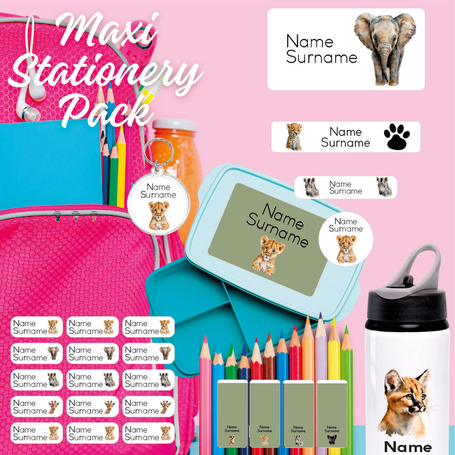 Baby Animals Stationery Label Maxi Combo