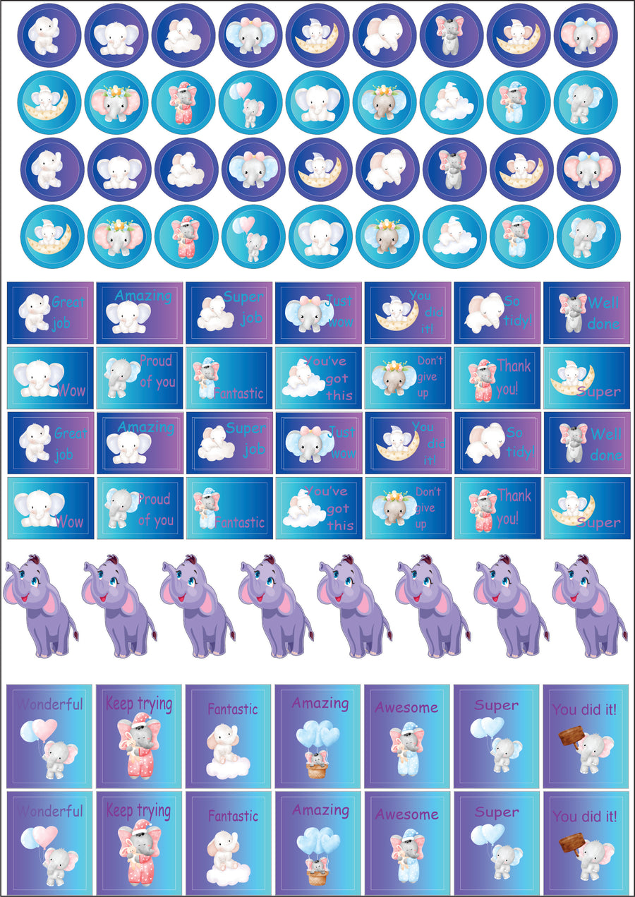 Baby Ellies Teacher Stickers - English