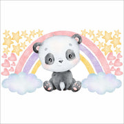 Cute Polar Bear Rainbow Wall Sticker