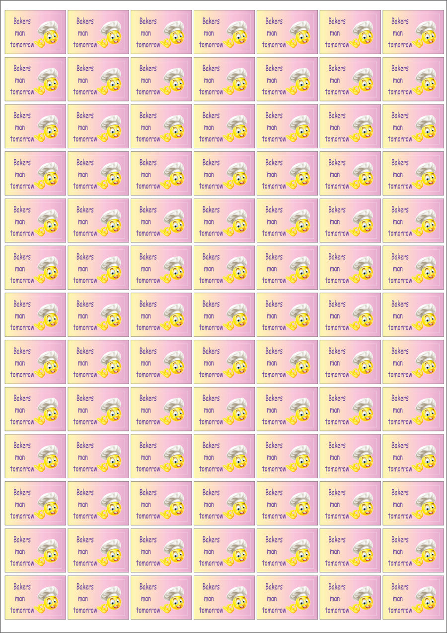 Bakers Man 2 Teacher Stickers - English
