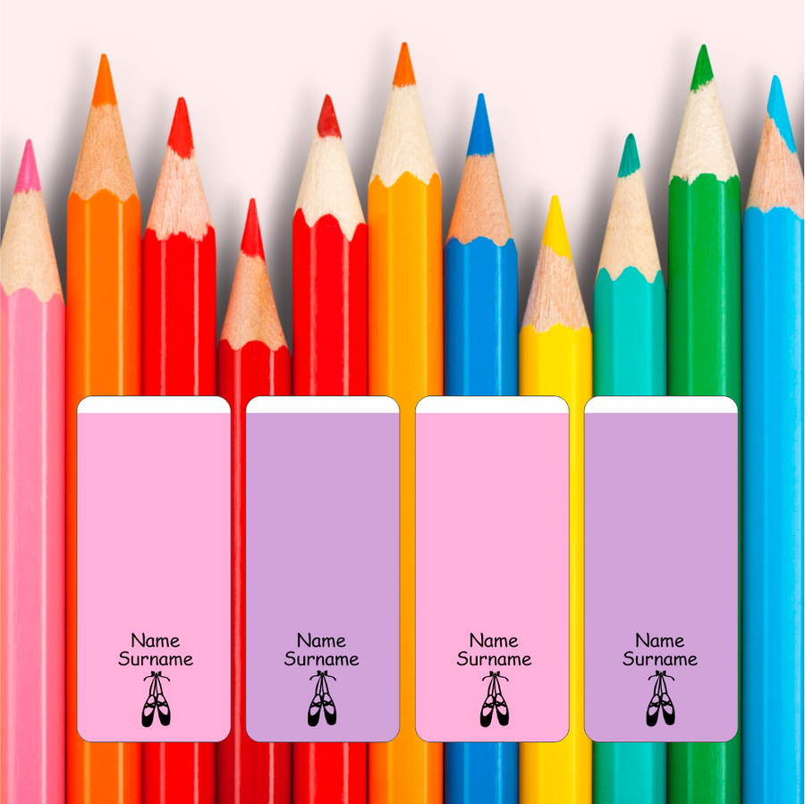 Ballerina Princess Wrap Around Pencil Labels
