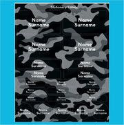 Black Camo Waterproof name labels for school South Africa