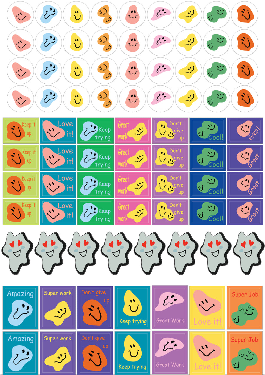 Blobs Teacher Stickers - English