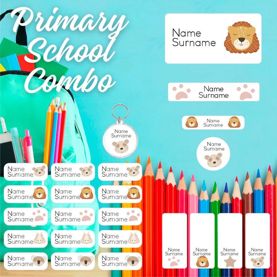 Pre-Primary Stationery Combo, personalised, waterproof, non-toxic labels