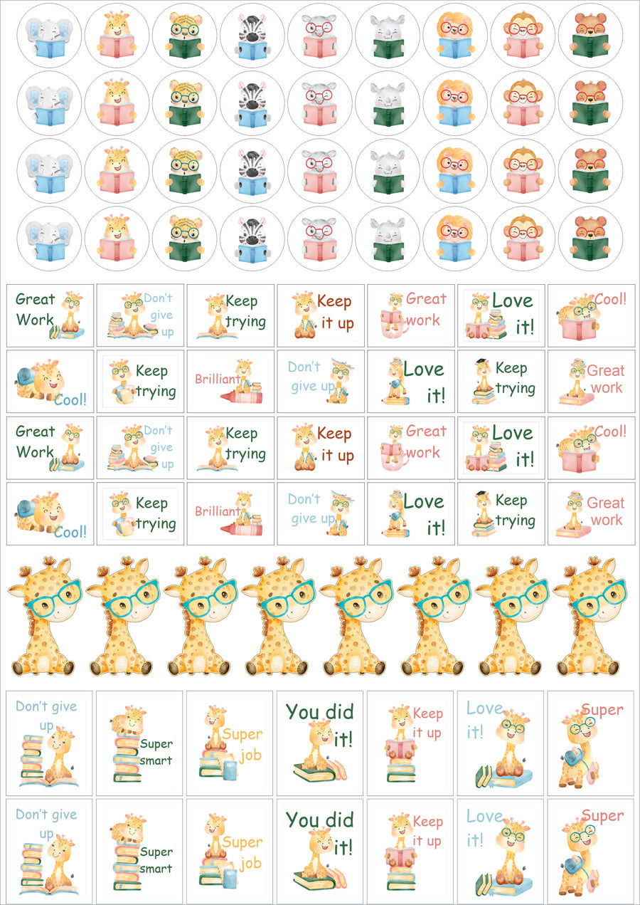 Books and Things Teacher Stickers - English