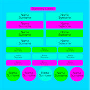 Bright Colours Waterproof name labels for school South Africa