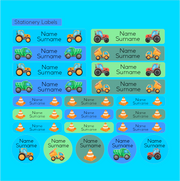 Coral Designs Pre-Primary Label Combo with personalised waterproof name labels