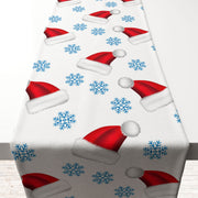 Red Playful Santa PVC Runner