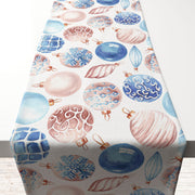 Blue Christmas Balls PVC Runner