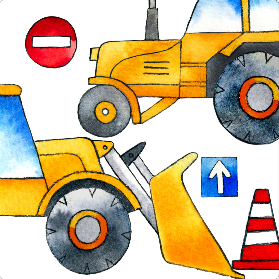 Construction Vehicles Wall Stickers