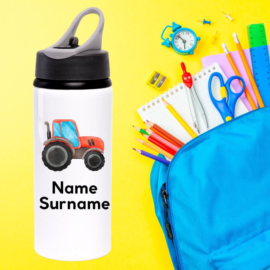 Custom kids water bottle with name print – dishwasher safe and durable by Coral Designs