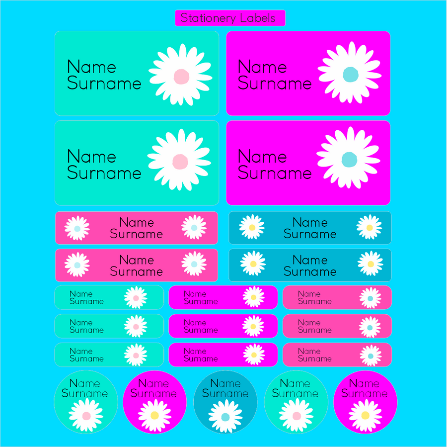 Daisy Waterproof name labels for school South Africa