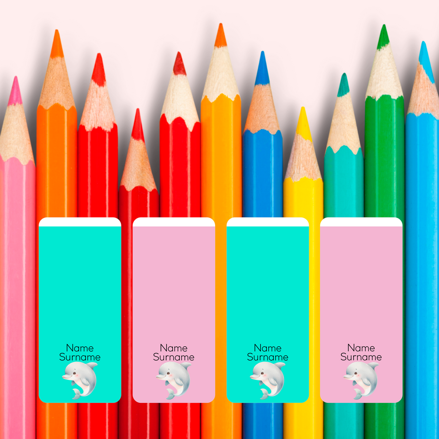 Dolphin Wrap Around Pencil Labels