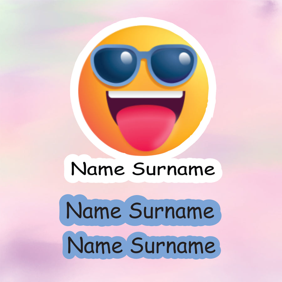 Emoji Tub Label