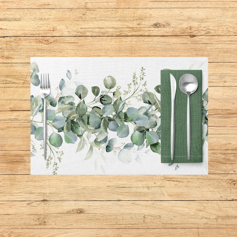 Eucalyptus Border Leaves Placemats