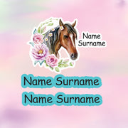 Flower Horse Tub Label