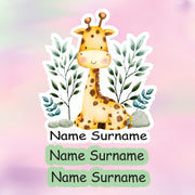 Forest Animal Tub Label