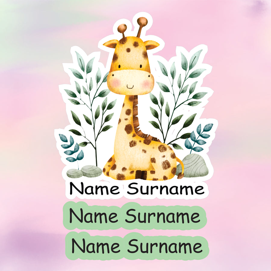 Forest Animal Tub Label