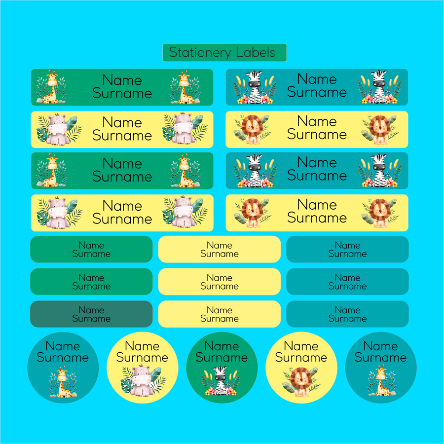 Forest Animal Stationery Labels