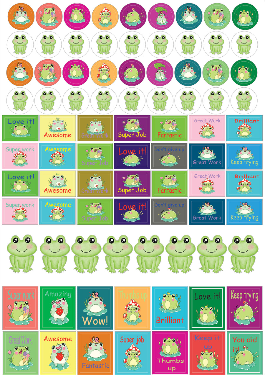 Frogs Teacher Stickers - English