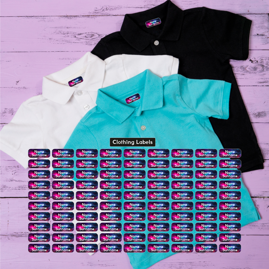 Galaxy DTF Clothing Labels