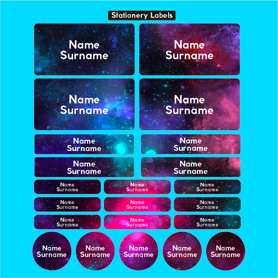 Galaxy Stationery Labels