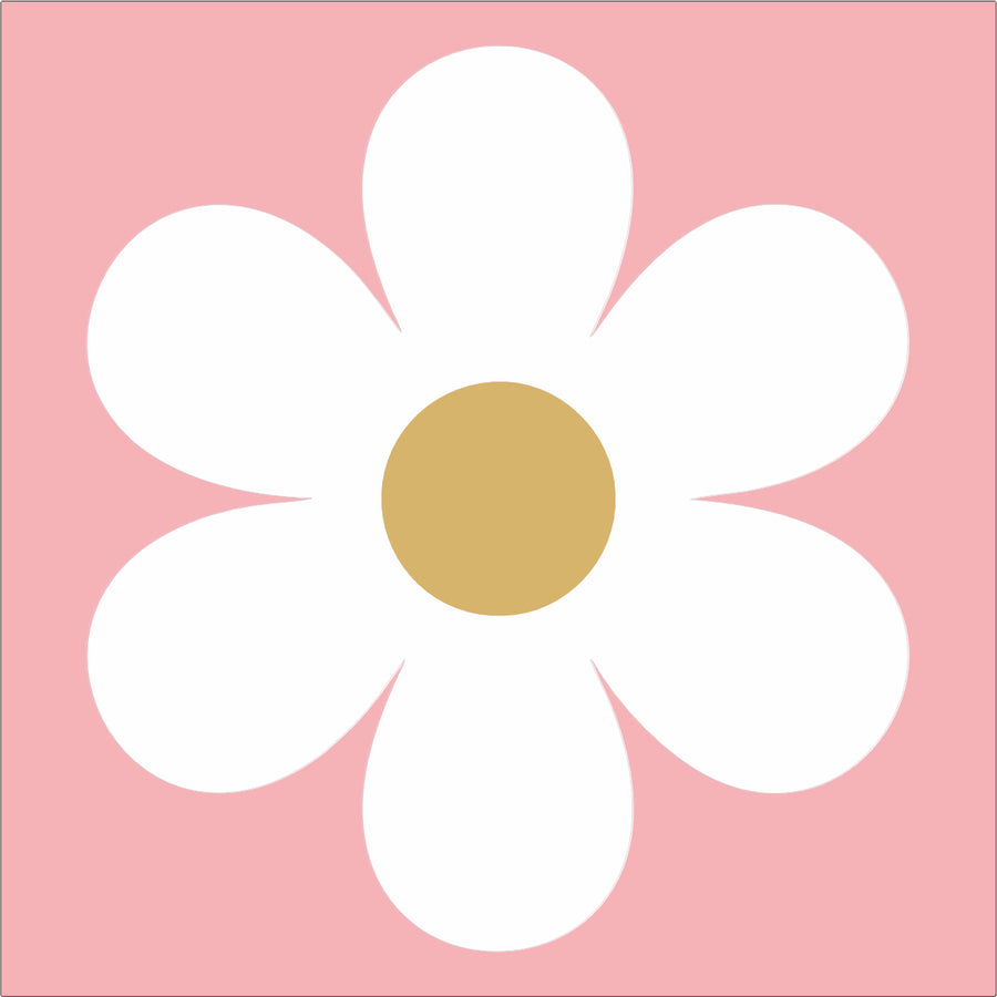 Cute Gold Daisies Wall Stickers