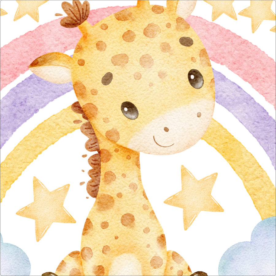 Cute Giraffe Rainbow Wall Sticker