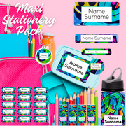 Graffiti School Stationery Pack Coral Designs