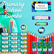 Graffiti Primary School Label Combo