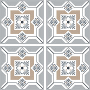 Gold and Grey Tile Wall Stickers