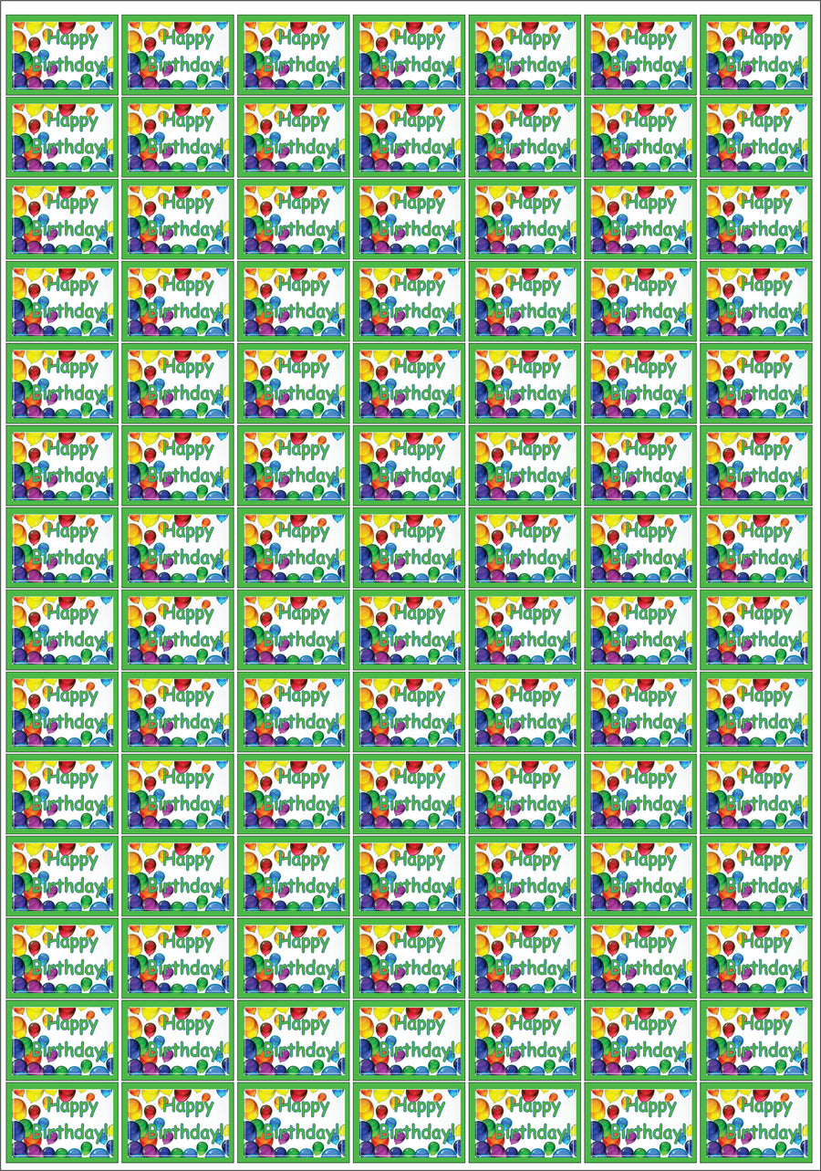 Happy Birthday Teacher Stickers - English