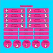 Happy Unicorn Waterproof name labels for school South Africa