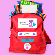 Hearts Stationery Labels