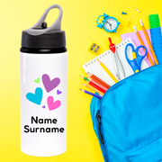 Personalised aluminium bottle and stationery labels