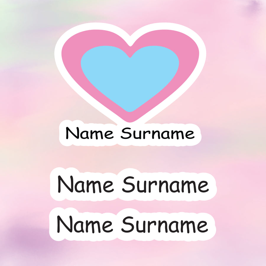 Heart Tub Label