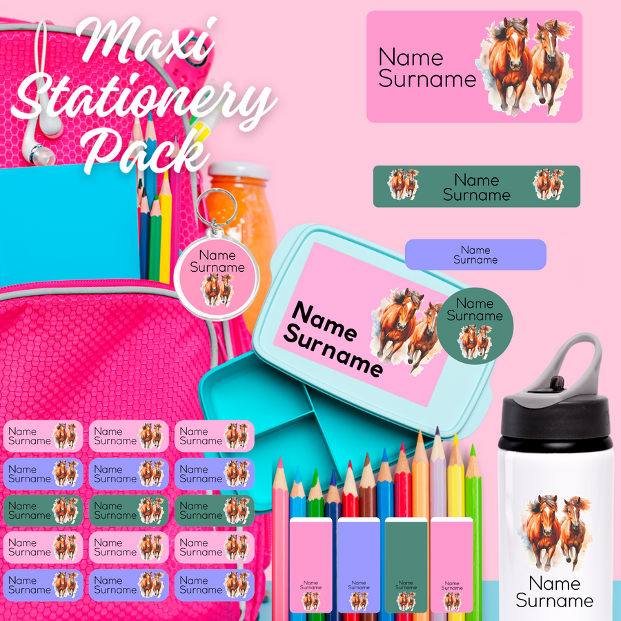 Horses Stationery Label Maxi Combo