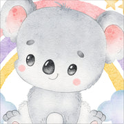 Cute Koala Bear Rainbow Wall Sticker
