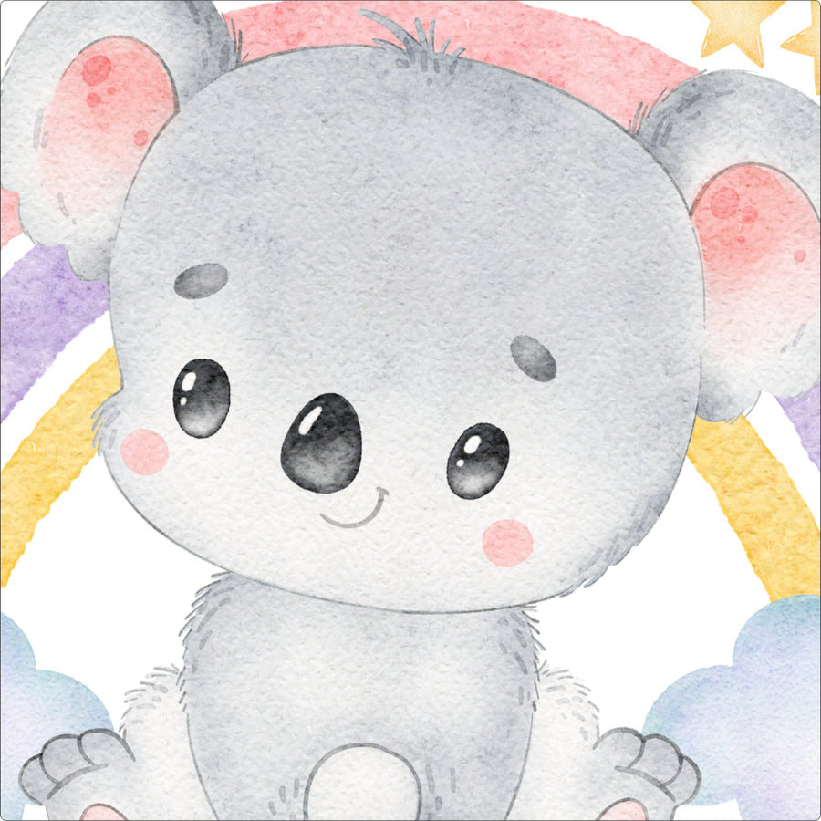 Cute Koala Bear Rainbow Wall Sticker