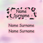 Pink Leopard Print Tub Label
