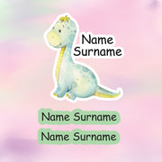 Little Dino Tub Label