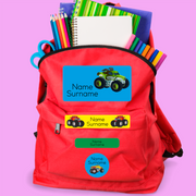 Monster Trucks - Boys Stationery Labels