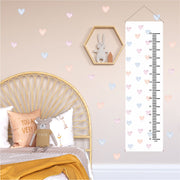 Multicoloured Hearts Height Chart