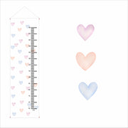 Multicoloured Hearts Height Chart